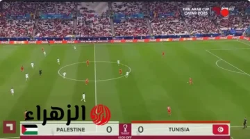 اللقاء المنتظر.. القنوات الناقلة لمباراة فلسطين تونس الشوط الثاني بصوت علي محمد علي كأس العرب 2025